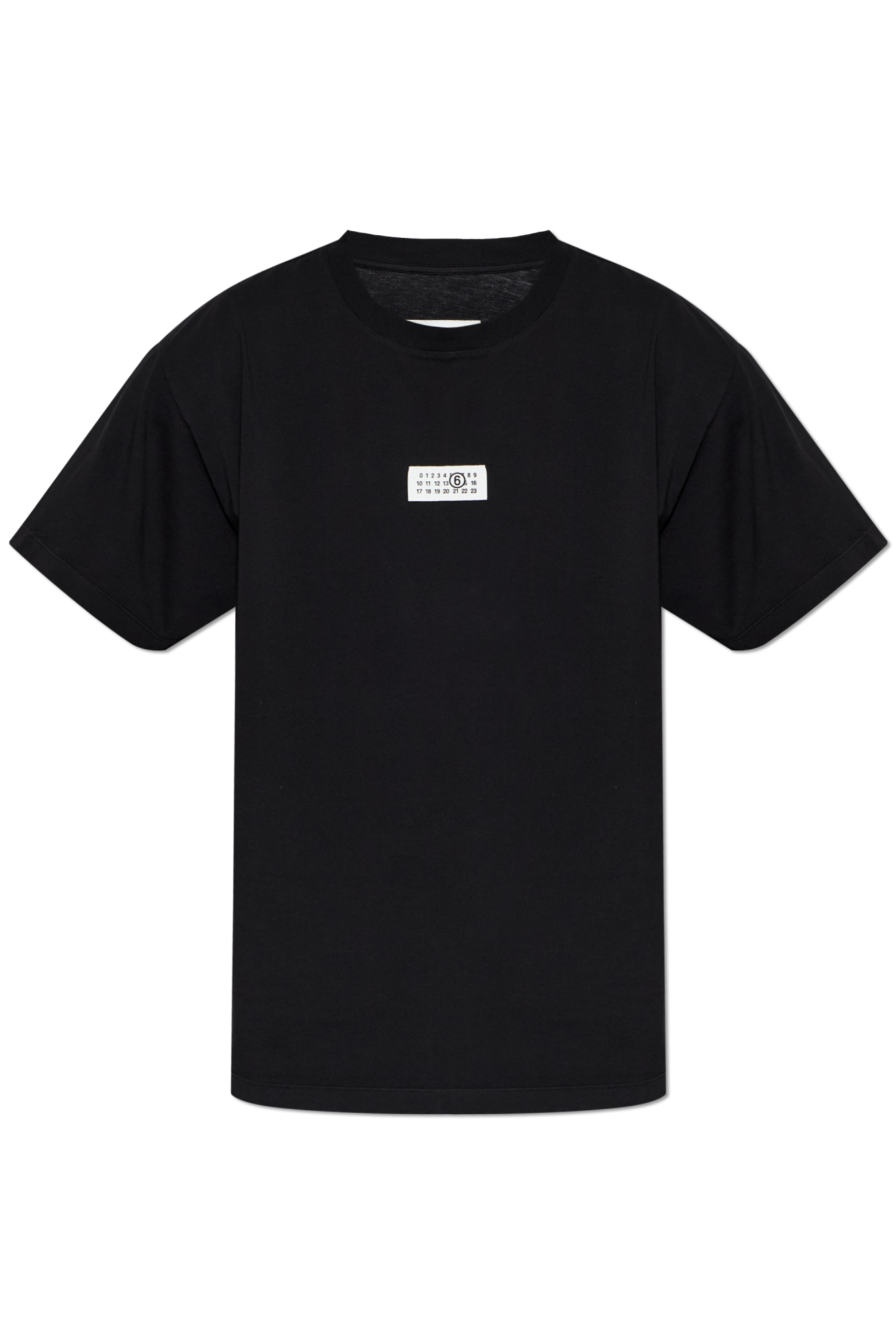 MM6 メゾン　マルジェラ パッチロゴ Tシャツ ブラック 14 M MM6 Maison Margiela T-shirt with logo patch | Men's | Vitkac